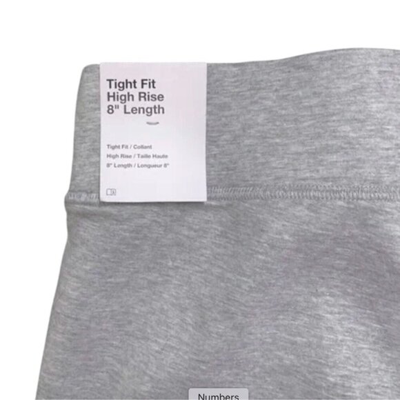 Nike Womens Medium High-Waisted 8" Biker Shorts Tight Fit Grey NWT Workout Yoga - Picture 4 of 6